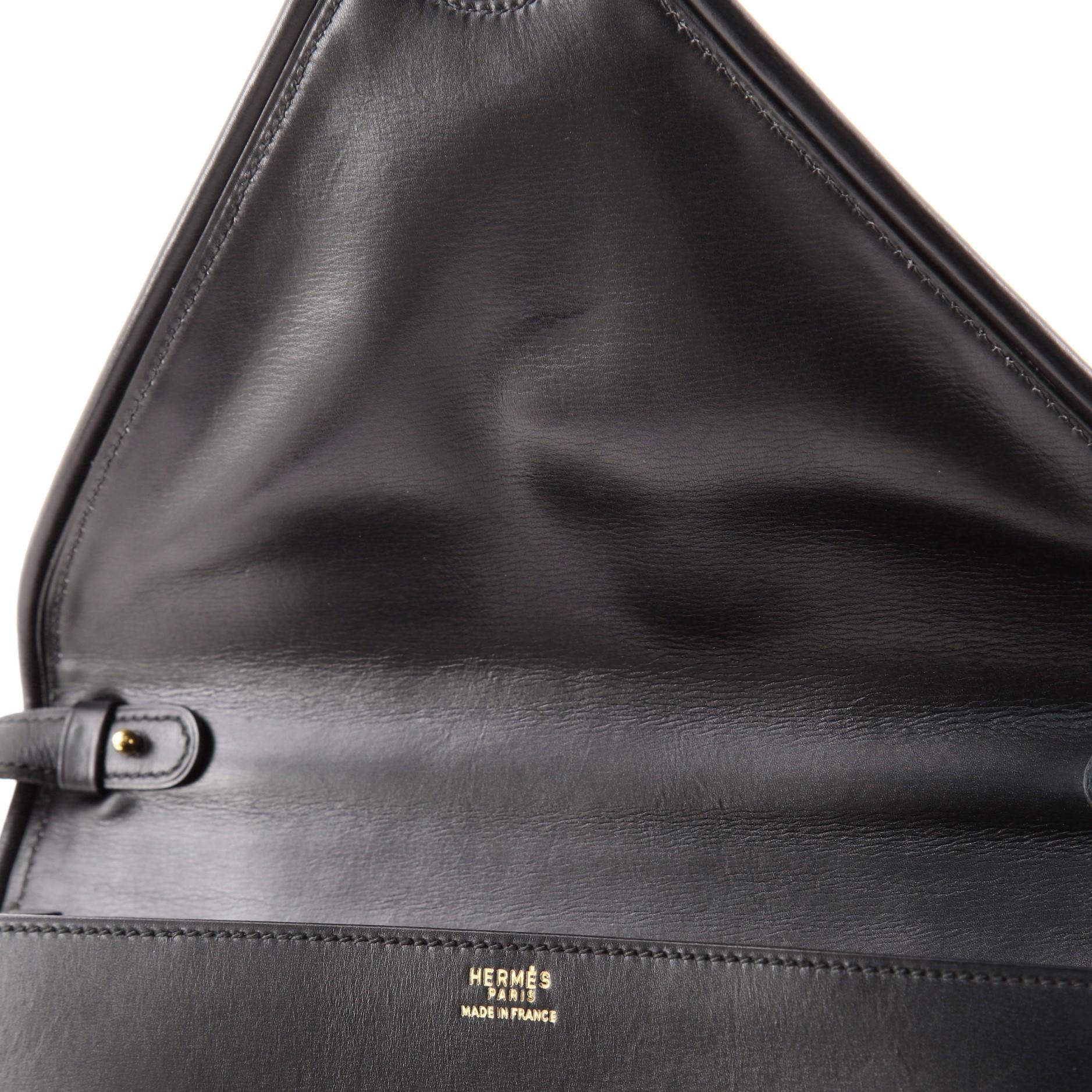 Women's or Men's Hermes Vintage Envelope Flap Shoulder Bag Box Calf