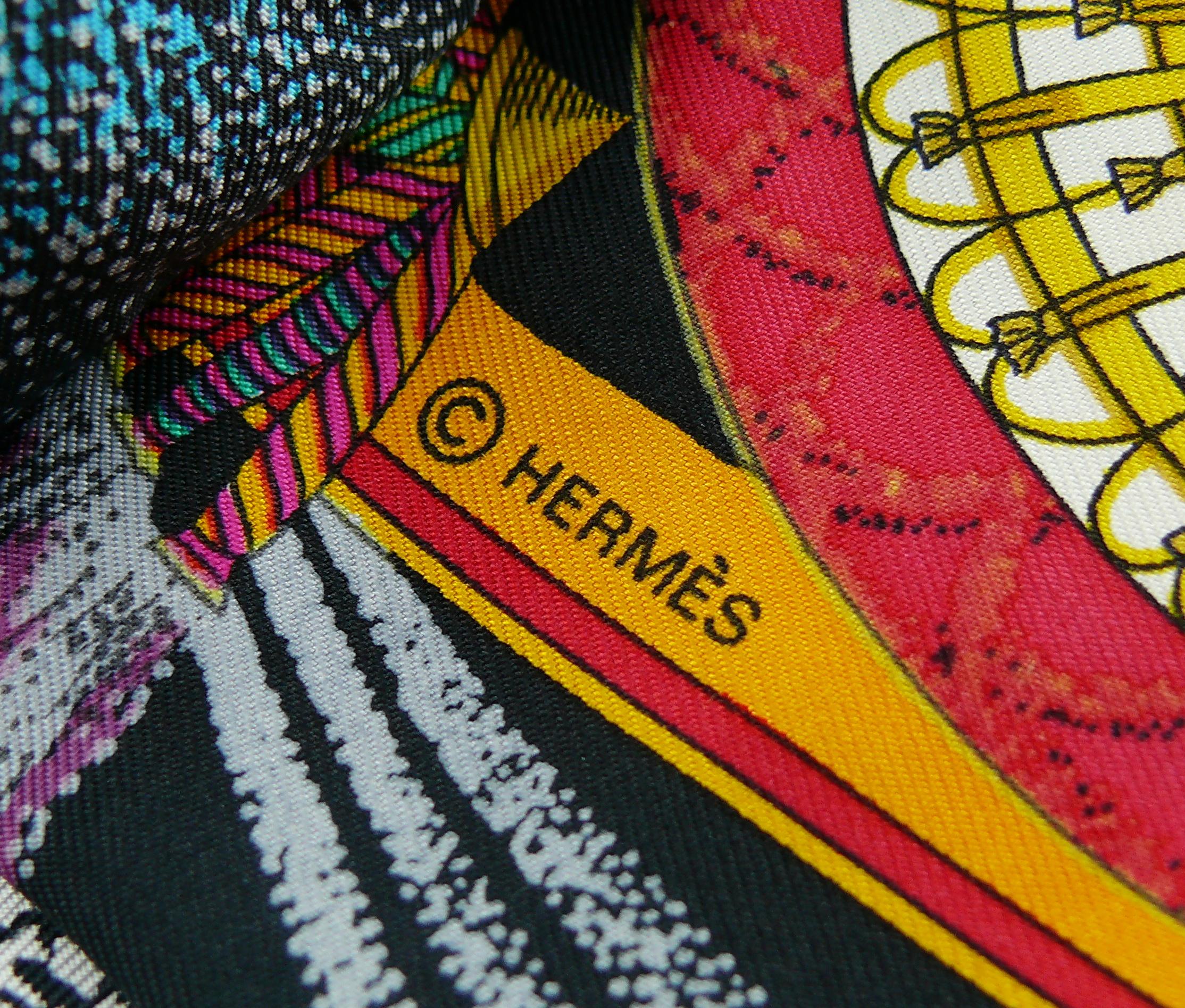Hermes Vintage Feux d'Artifice 150th Anniversary Pleated Silk Skirt For Sale 3