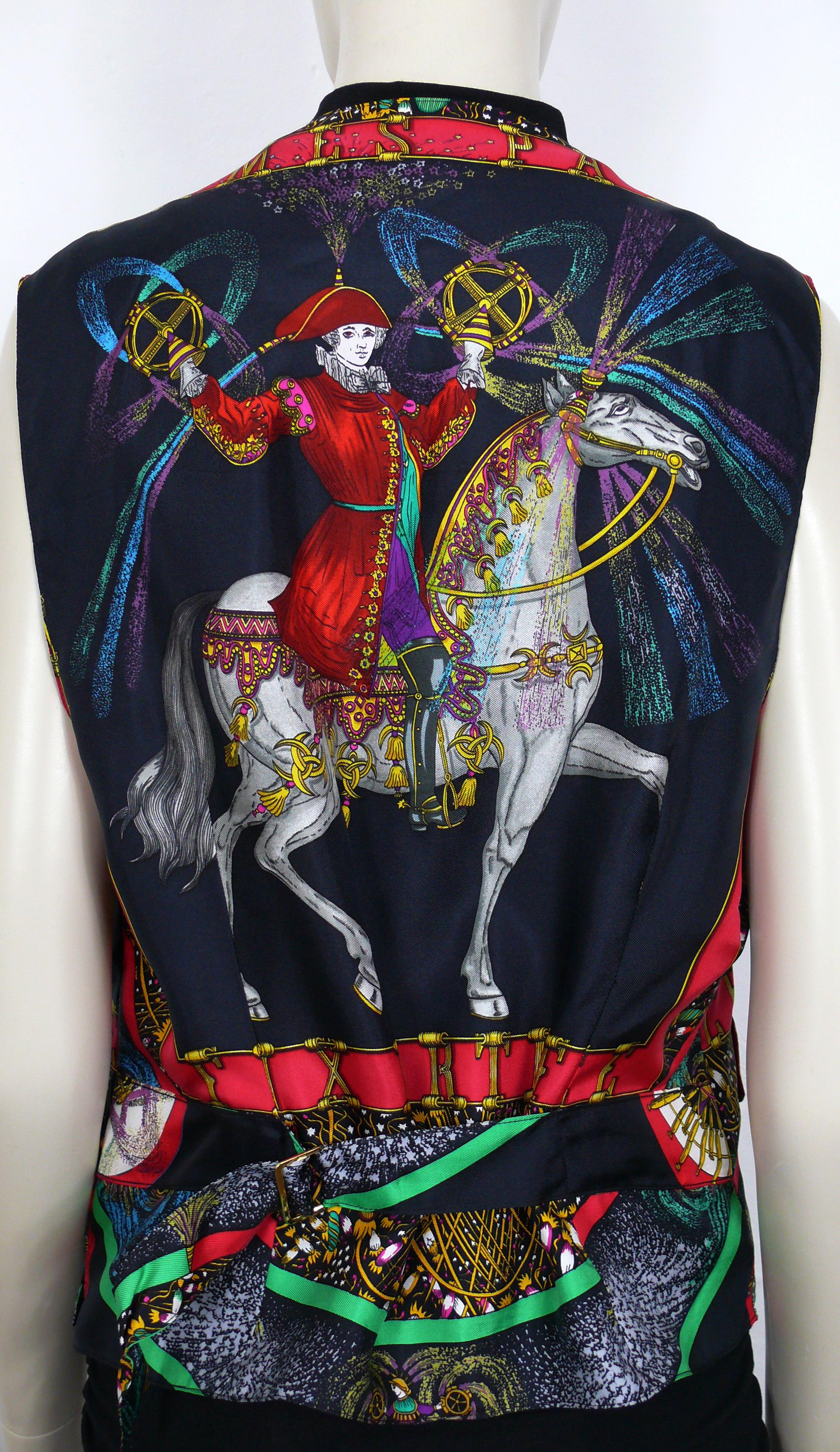 Hermes Vintage Feux d'Artifice 150th Anniversary Silk Vest For Sale 6