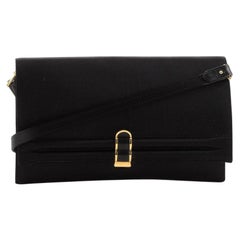 Hermes Vintage Flap Crossbody Bag Satin Medium