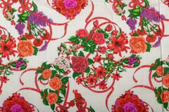 Hermès Vintage Flower Sarong Linen Silk