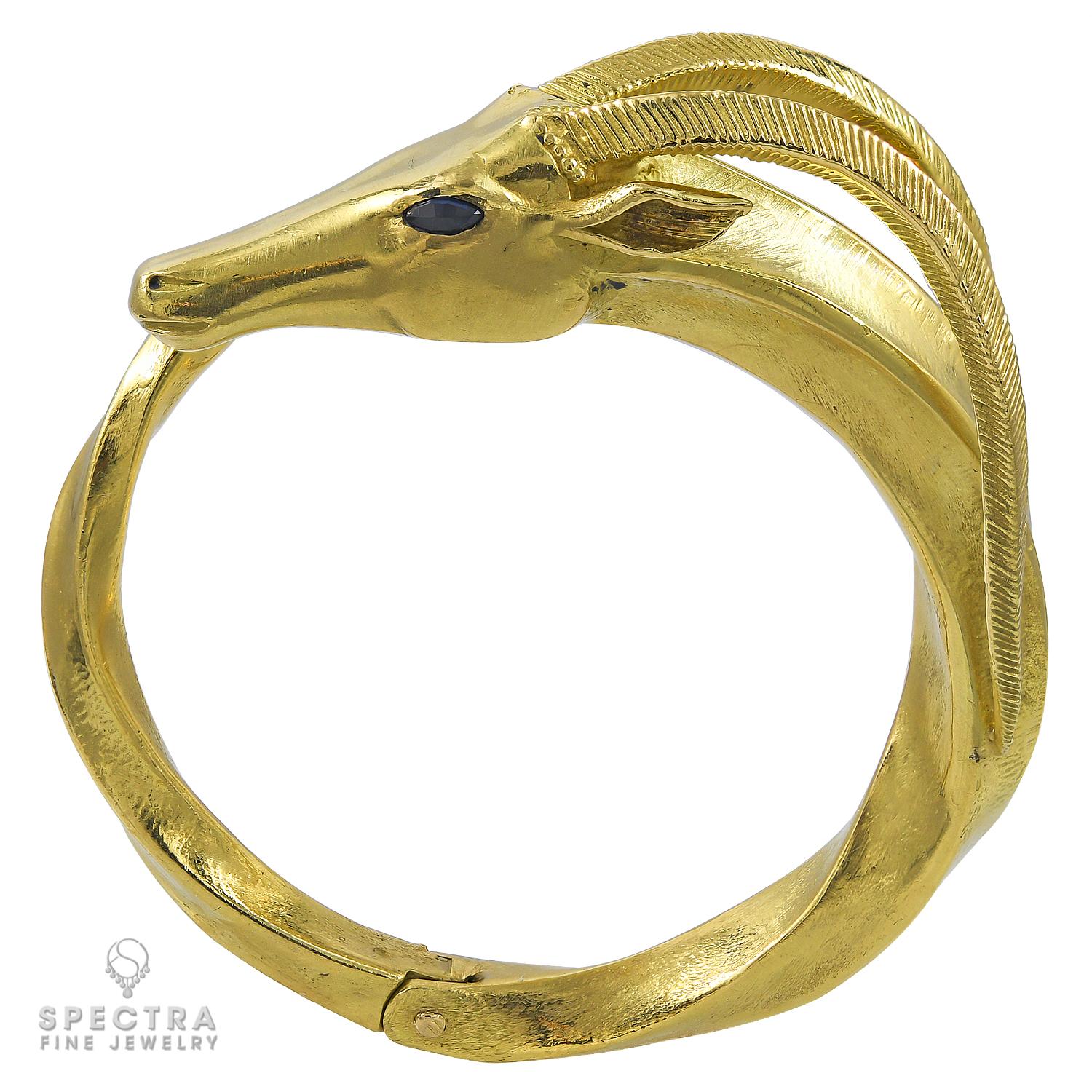 Hermès Vintage ''Capricorn'' Bangle Bon état - En vente à New York, NY