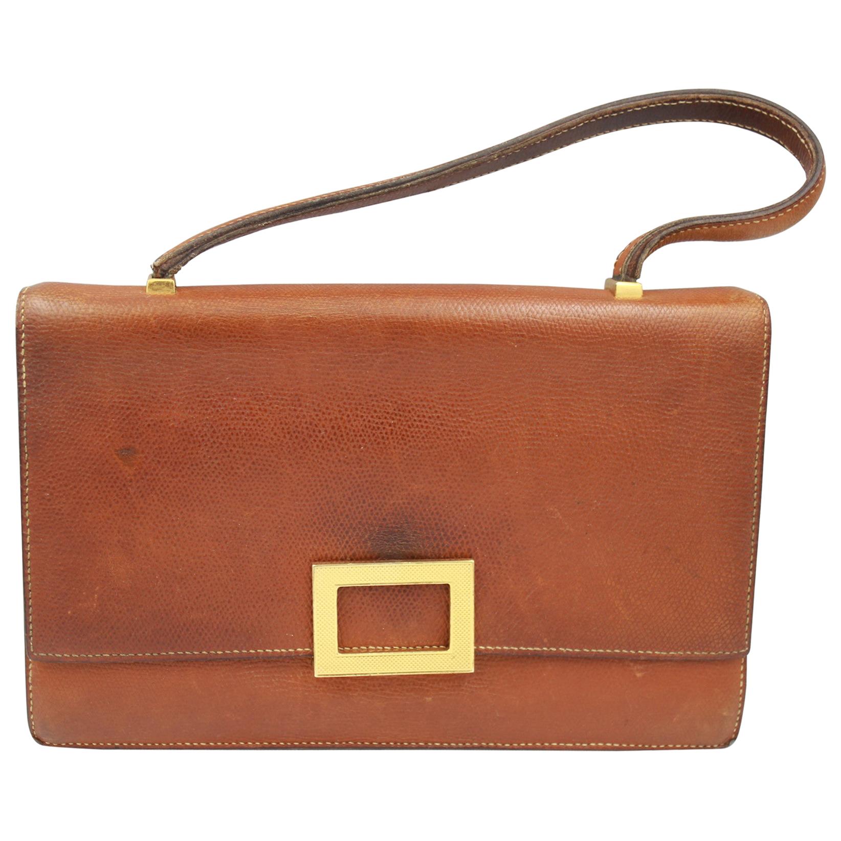 Hermes Vintage Grained Leather Handbag