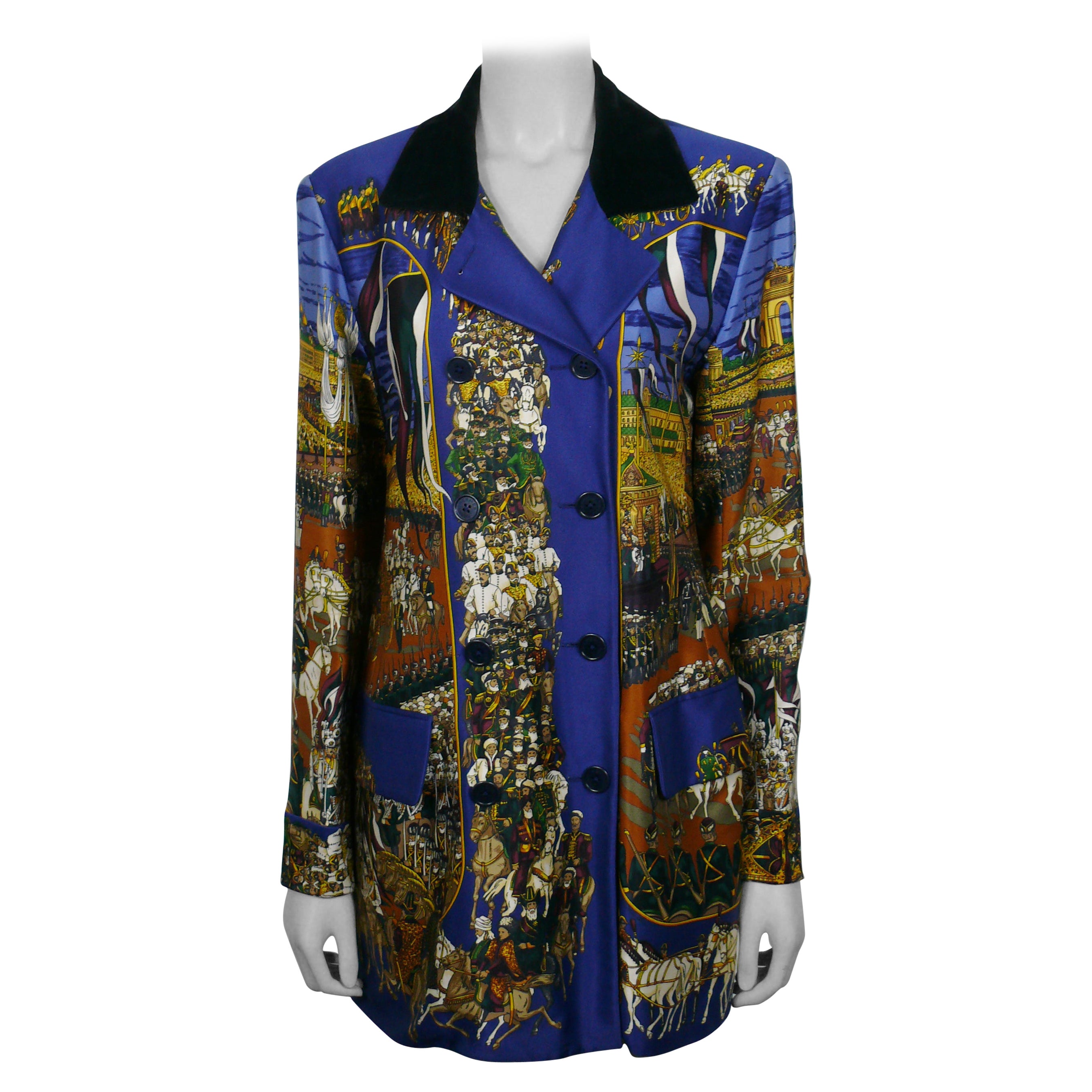 HERMES Vintage Grand Cortege à Moscou Seidenjacke