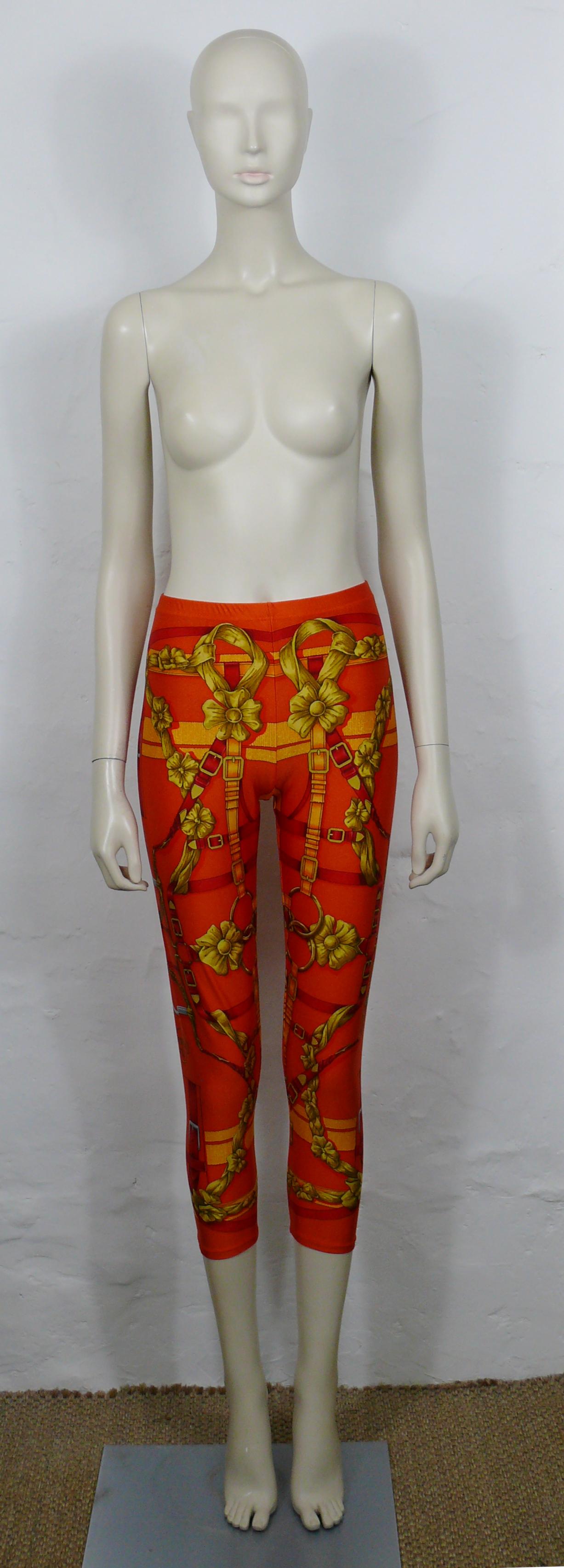 HERMES Vintage Grand Manège Legging  In Excellent Condition For Sale In Nice, FR