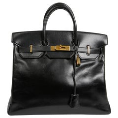 HERMES Retro HAC 32 Leather Box Bag