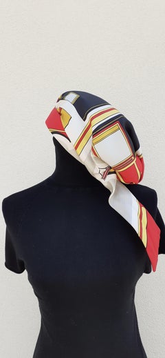 Hermès Vintage Hat Head Scarf in Silk Les Coupés