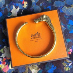 Hermes Vintage Horse Head Bangle Bracelet