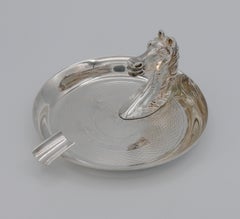 HERMES Vintage Horse Head Equestrian Ashtray 'Polo de Cannes', 1966