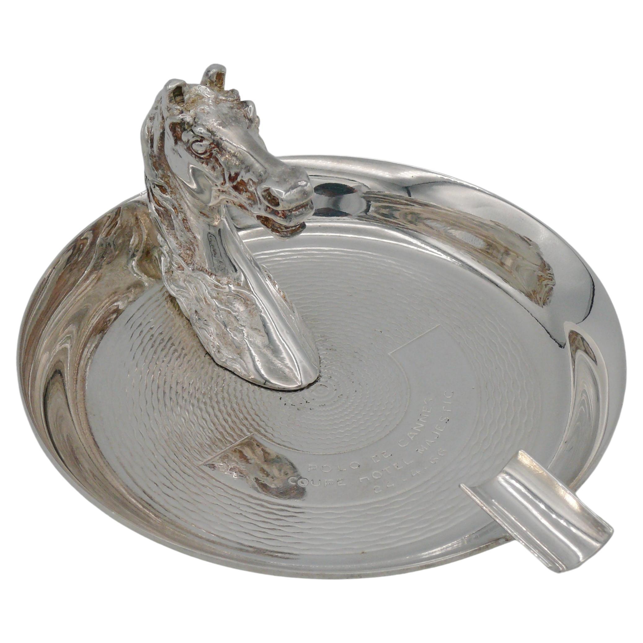 HERMES Vintage Horse Head Equestrian Ashtray 'Polo de Cannes', 1966