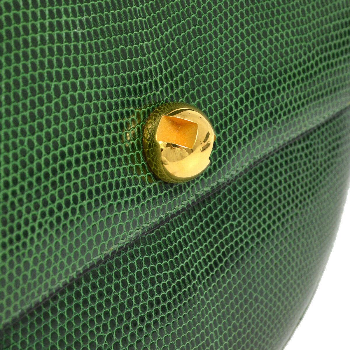Hermes Vintage Hunter Lizard Leather Gold Evening Mini Small Top Handle Satchel Bag

Lizard
Gold tone hardware
Snap closure
Leather lining
Date code present
Made in France
Handle drop 5