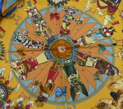 Hermes Vintage Iconic Silk Carre Scarf Kachinas by Kermit Oliver