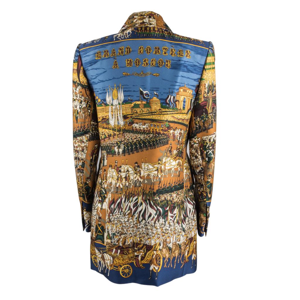 Hermes Vintage Jacket Grand Cortege A Moscou Silk Scarf Print 38 / 6 4