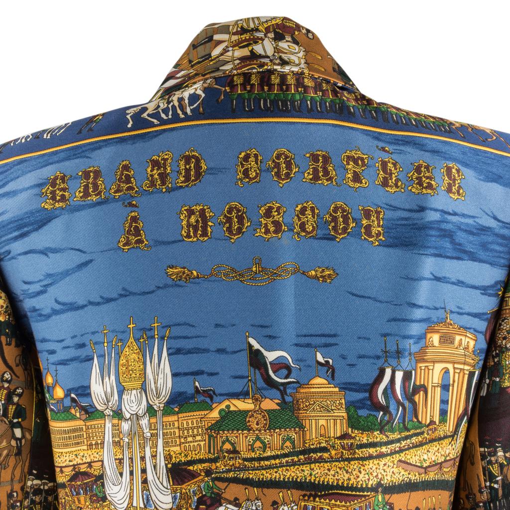 Hermes Vintage Jacket Grand Cortege A Moscou Silk Scarf Print 38 / 6 5