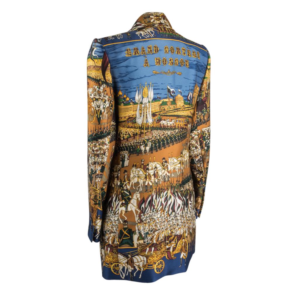 Hermes Vintage Jacket Grand Cortege A Moscou Silk Scarf Print 38 / 6 7