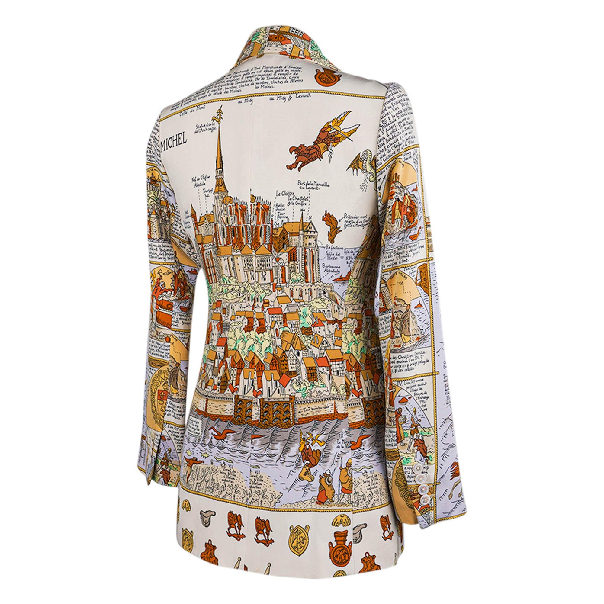 Hermes Vintage Jacket Mont Saint Michel Blazer 40 8