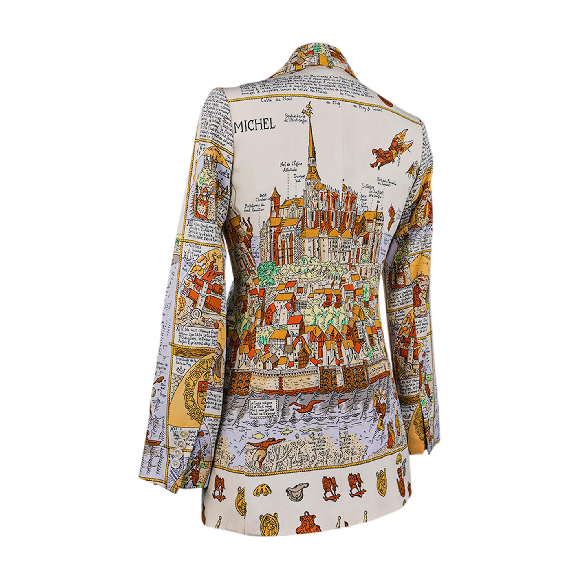 Hermes Vintage Jacket Mont Saint Michel Blazer 40 9