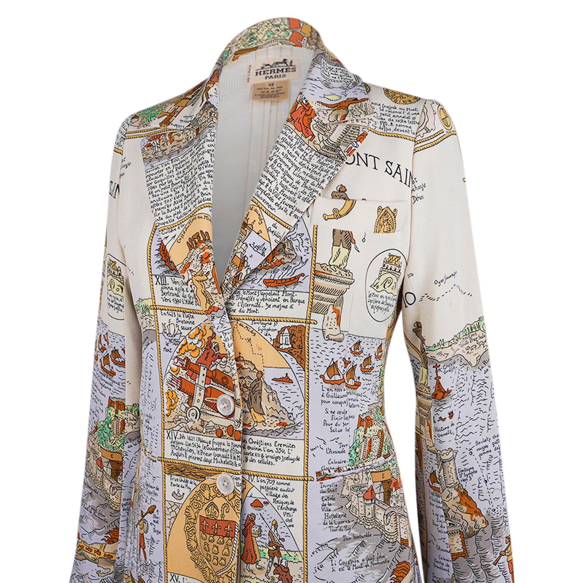 Hermes Vintage Jacket Mont Saint Michel Blazer 40 4