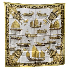 Hermès Vintage Jonques et Sampans 1966 de la Perriere mit Defect