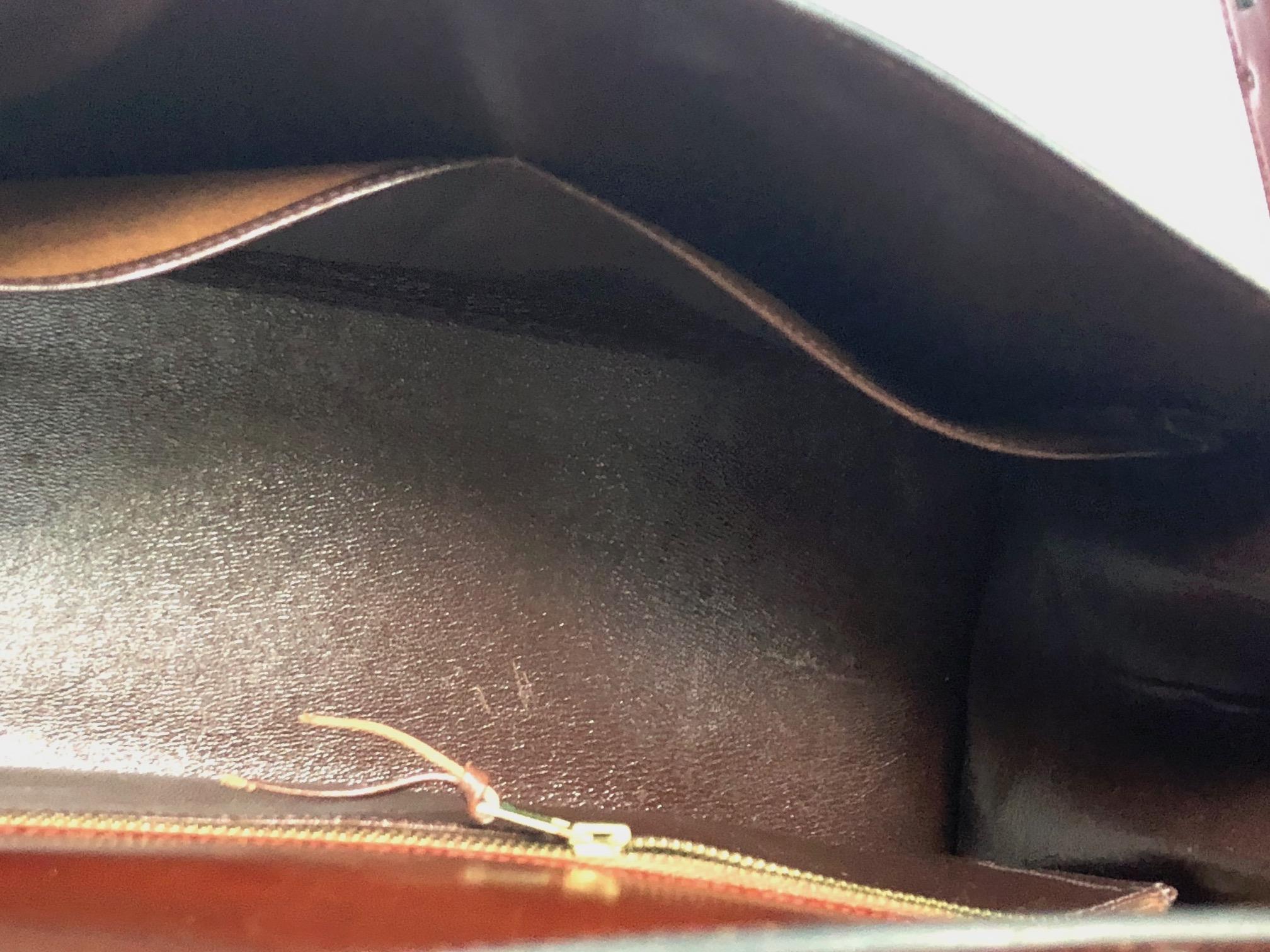 HERMÈS Vintage Kelly 32 Box Calf Sellier Leather Gold Hardware Cognac Iconic Bag 6