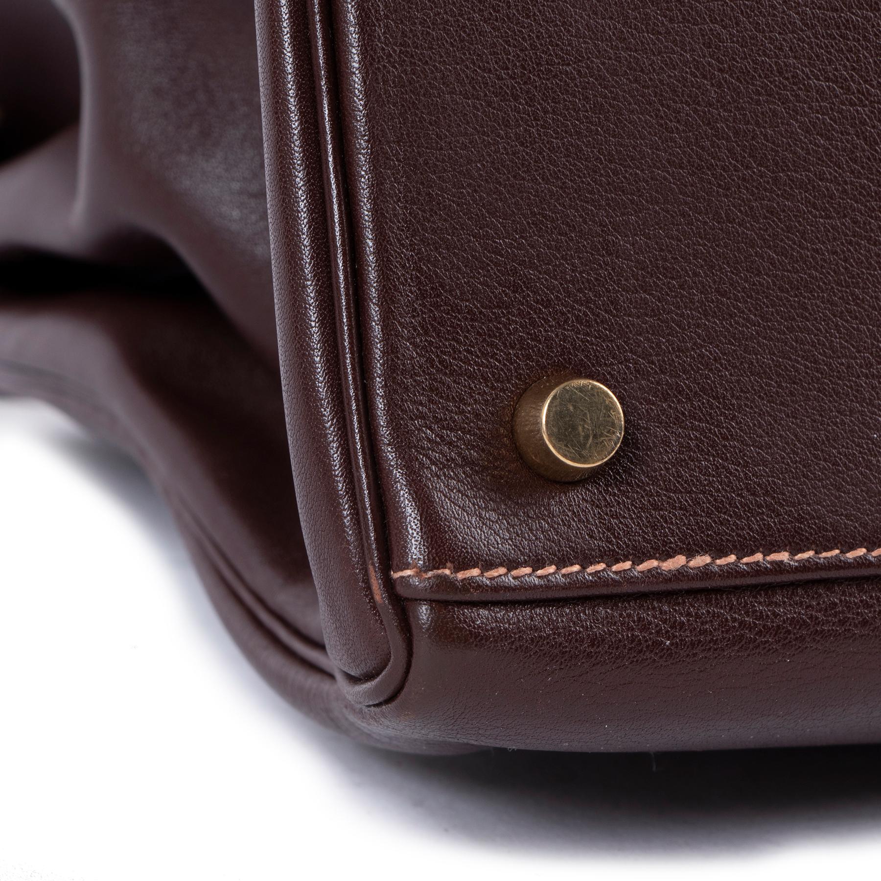 Hermès Vintage Kelly 35 Gulliver Havane GHW 6