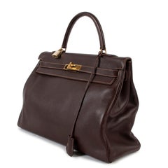 Hermès Vintage Kelly 35 Gulliver Havane GHW
