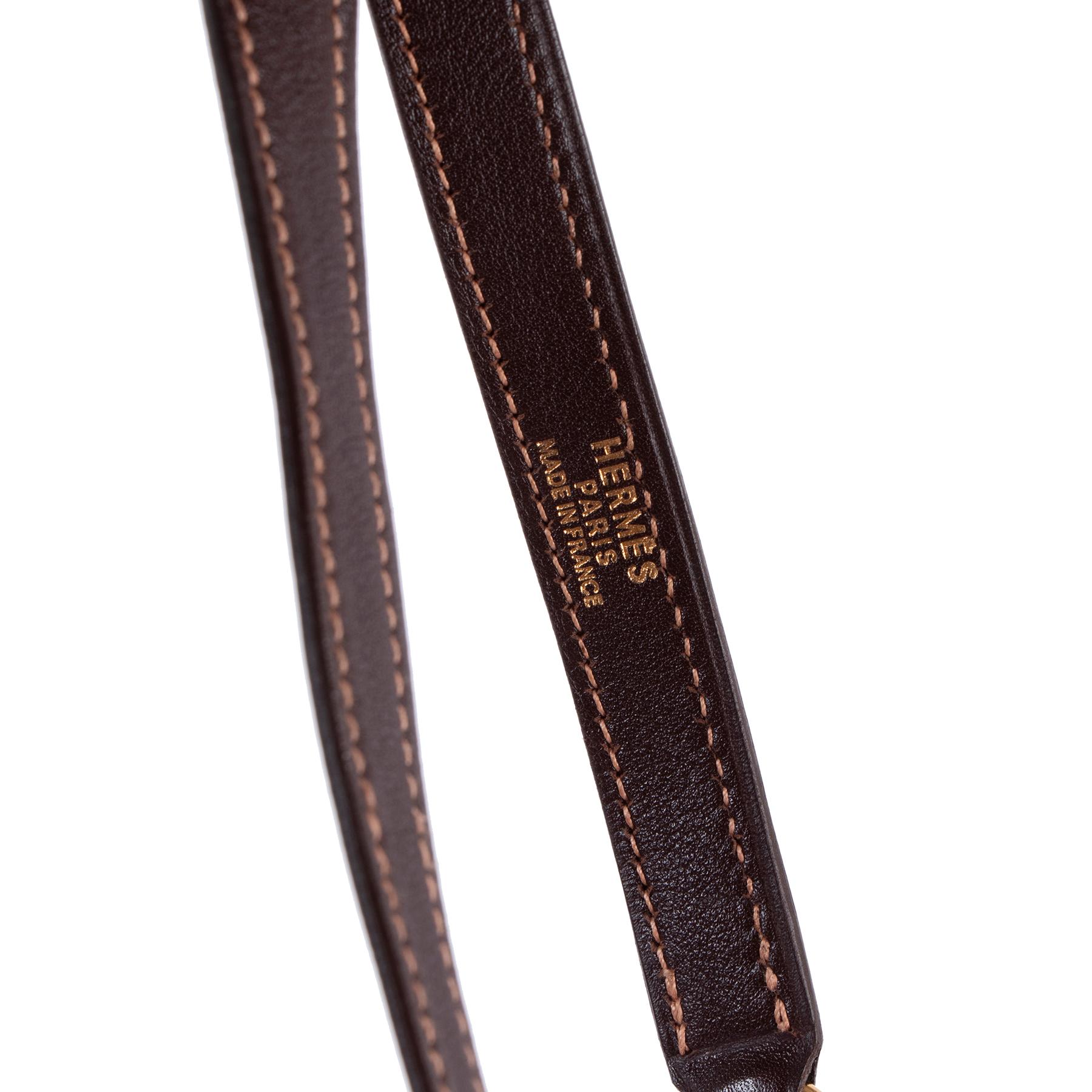 Hermès Vintage Kelly 35 Gulliver Havane GHW 1