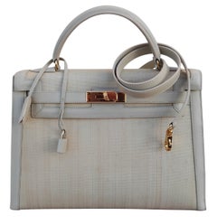 Hermès Vintage Kelly Bag 32 cm Horse Hair Crinoline New Gold Hdw