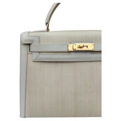 Hermès Vintage Kelly-Tasche 32 cm, Crinoline, Rosshaar, neu, GHW aus Spanien