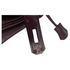 Hermès Vintage Kelly Burgundy Calf Leather