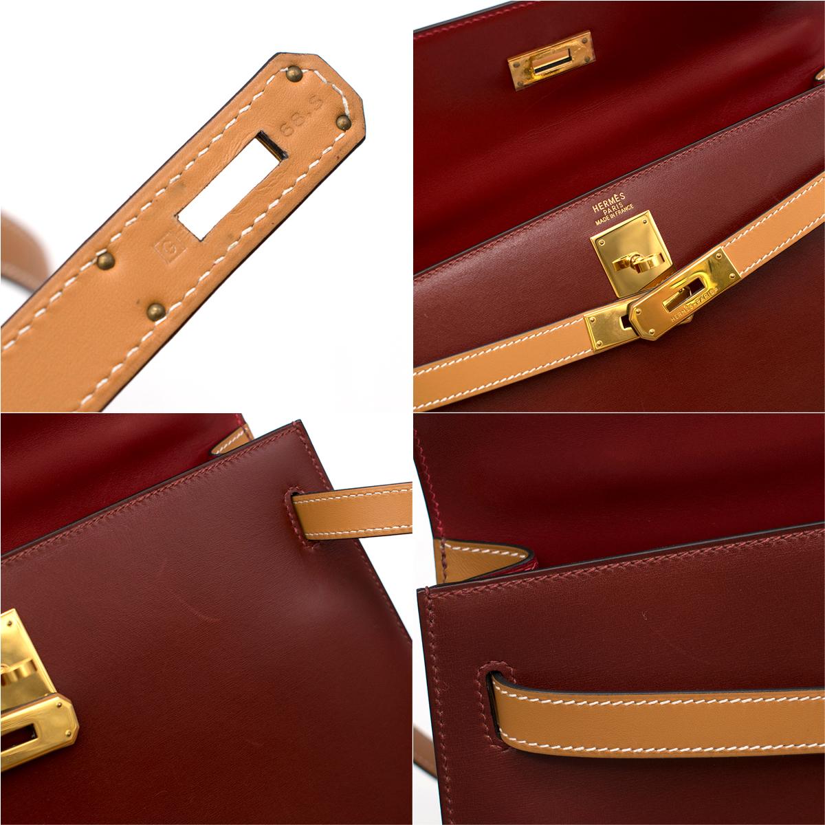 Hermes Vintage Kelly Sellier 28 Tri-Colour Box Leather Bag 1