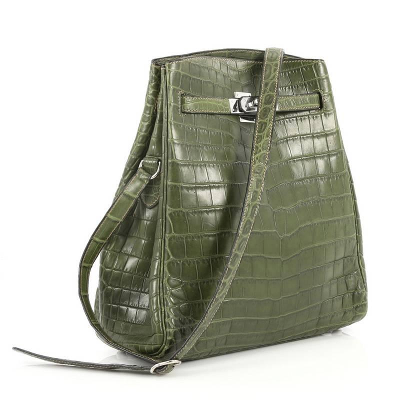 Hermes Vintage Kelly Sport Handbag Niloticus Crocodile 26 In Good Condition In NY, NY
