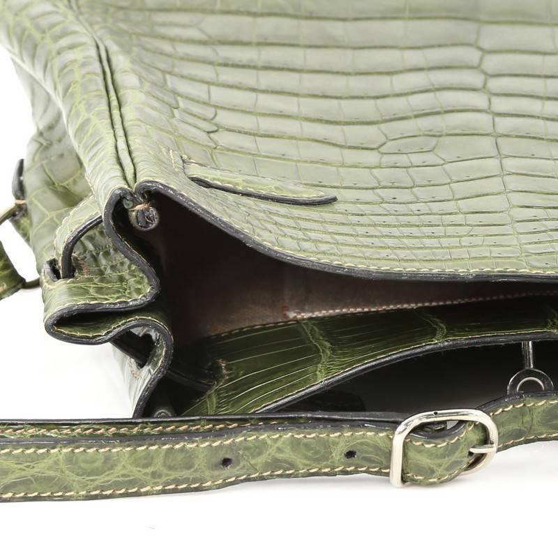 Hermes Vintage Kelly Sport Handbag Niloticus Crocodile 26 In Good Condition In NY, NY