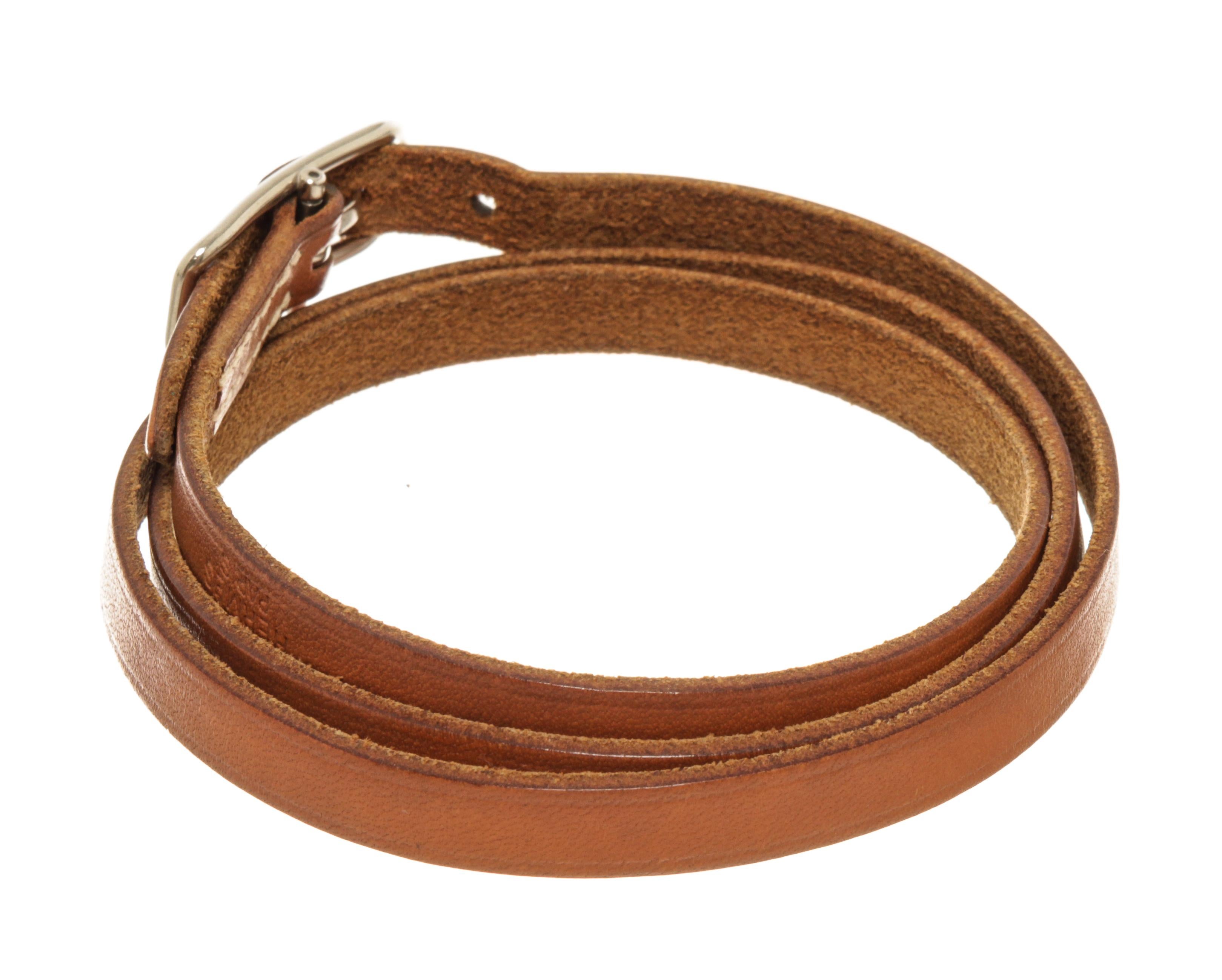 Modern Hermes Vintage Leather Wrap Bracelet