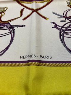 Hermes Vintage Les Voitures a Transformation Silk Scarf c1980s