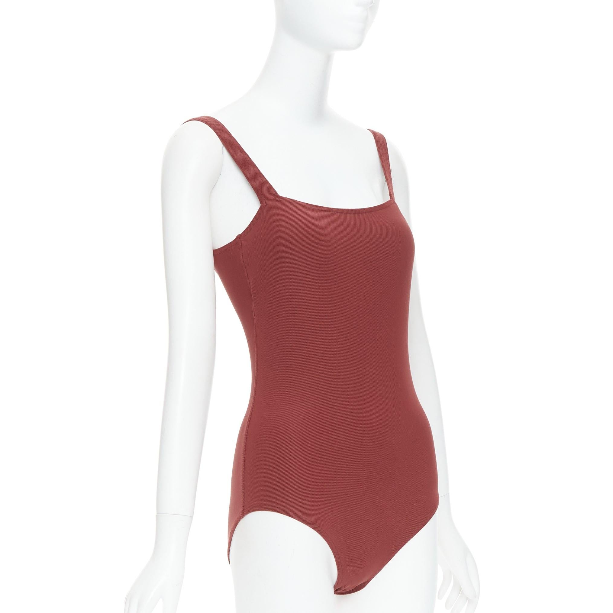 Orange HERMES VINTAGE Martin Margiela orange twill jersey one piece bodysuit FR40 L For Sale