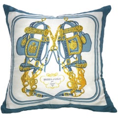 Hermes Vintage Medium "Brides de Gala" Silk Scarf Pillow