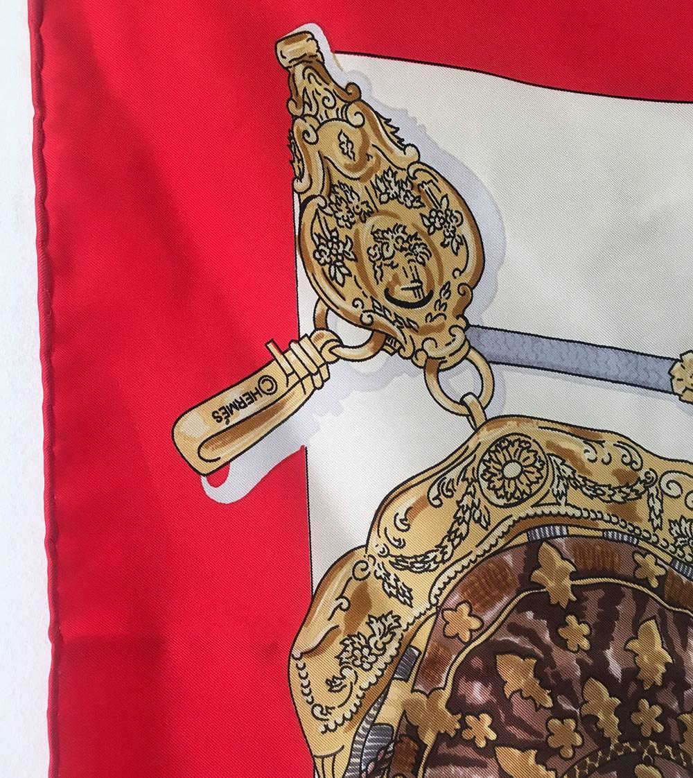 Hermes Vintage Memoire d'Hermes Silk Scarf, circa 1990s In Excellent Condition For Sale In Philadelphia, PA