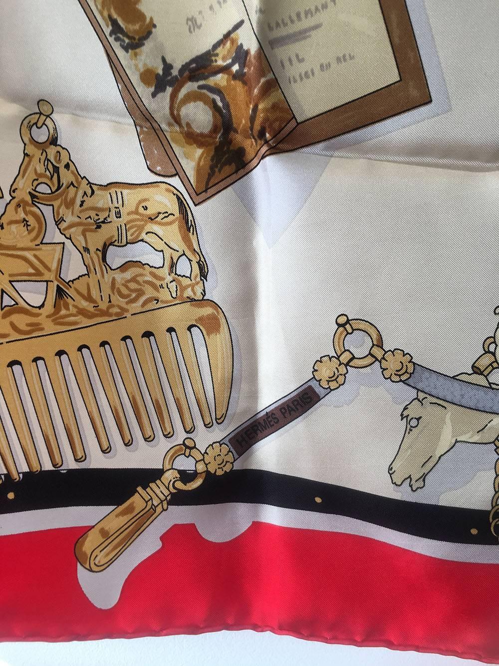 Women's or Men's Hermes Vintage Memoire d'Hermes Silk Scarf, circa 1990s For Sale