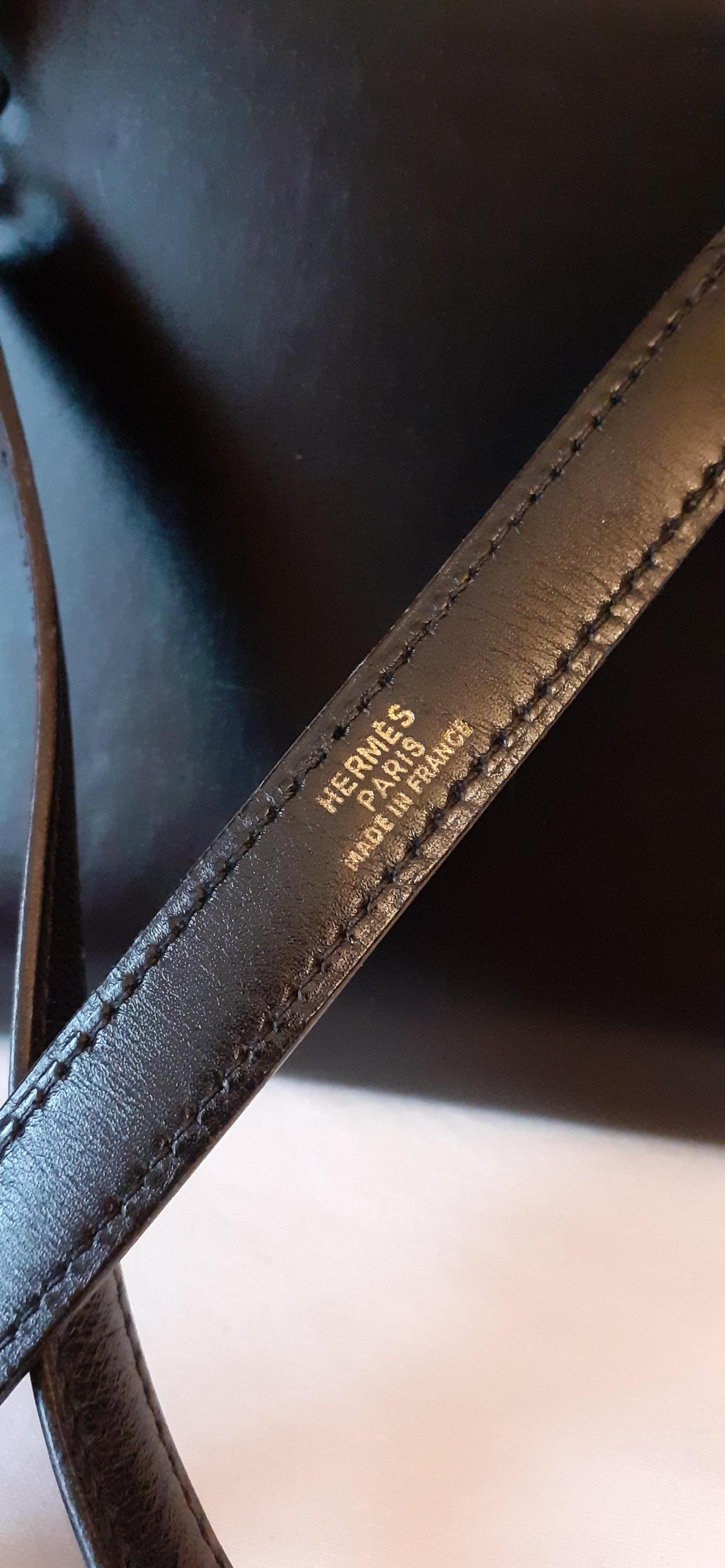 Hermès Vintage Mini Kelly Sellier Bag Black Box Leather Ghw 20 cm 10