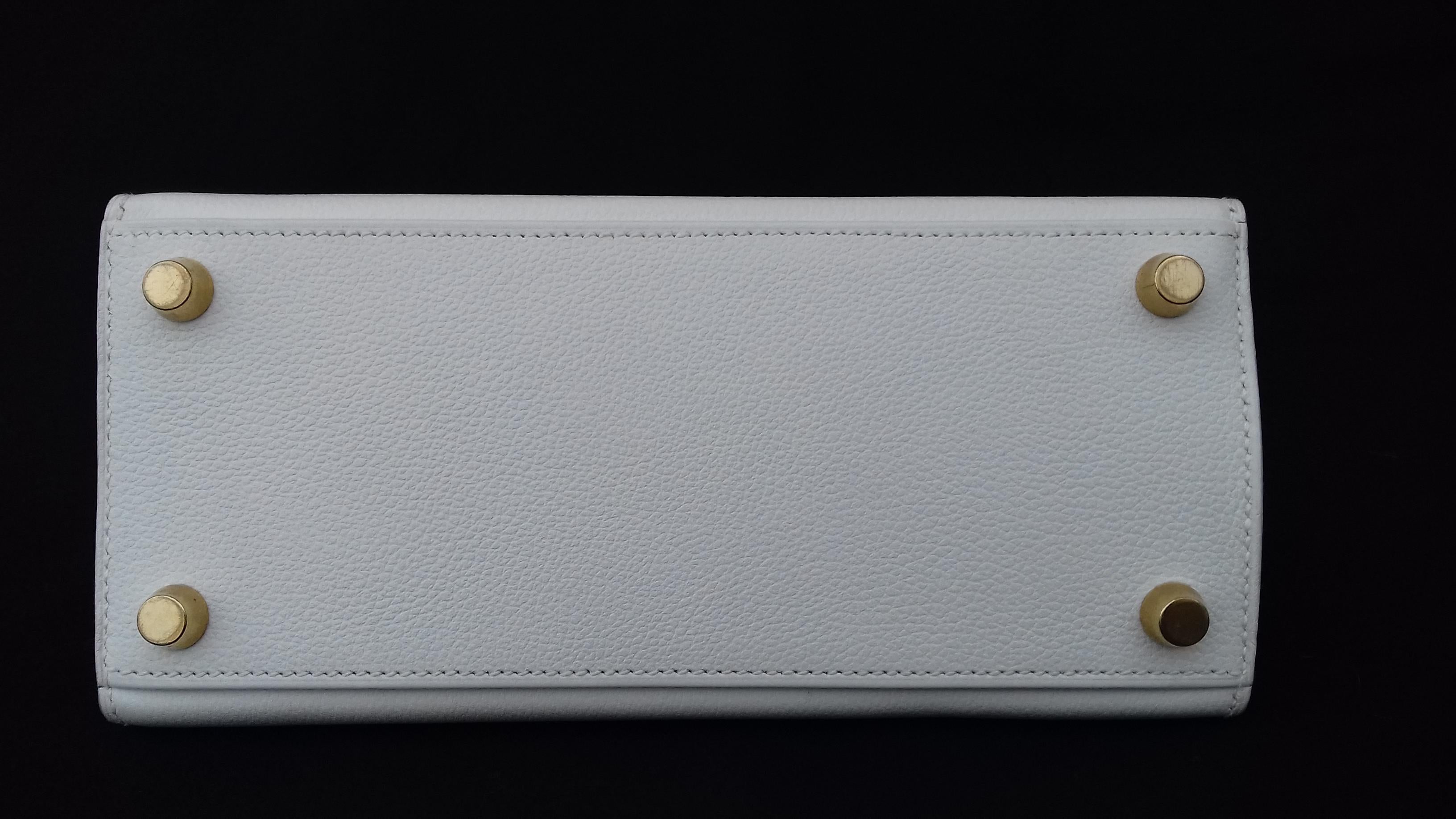 Hermès Vintage Mini Kelly Sellier White Leather Ghw 3 ways 20 cm 2