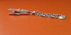 Hermès Vintage Money Clip Keychain Clothespin Shape in Silver RARE