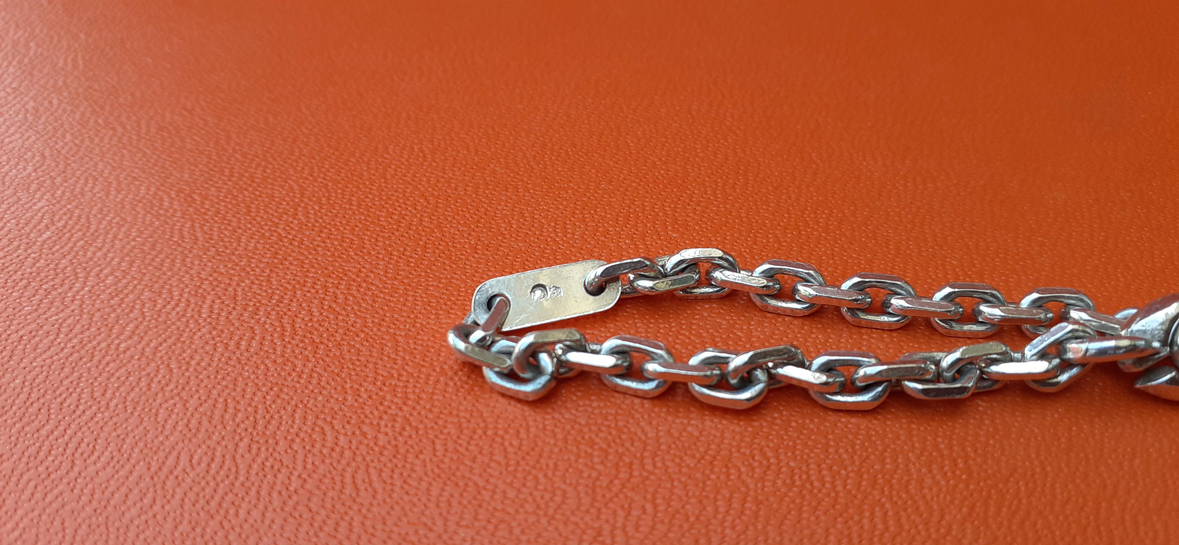 Hermès Vintage Money Clip Keychain Clothespin Shape in Silver RARE 2