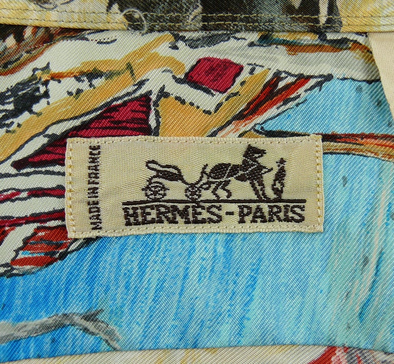 Hermes Vintage Native American Indian Shirt by Kermit Oliver