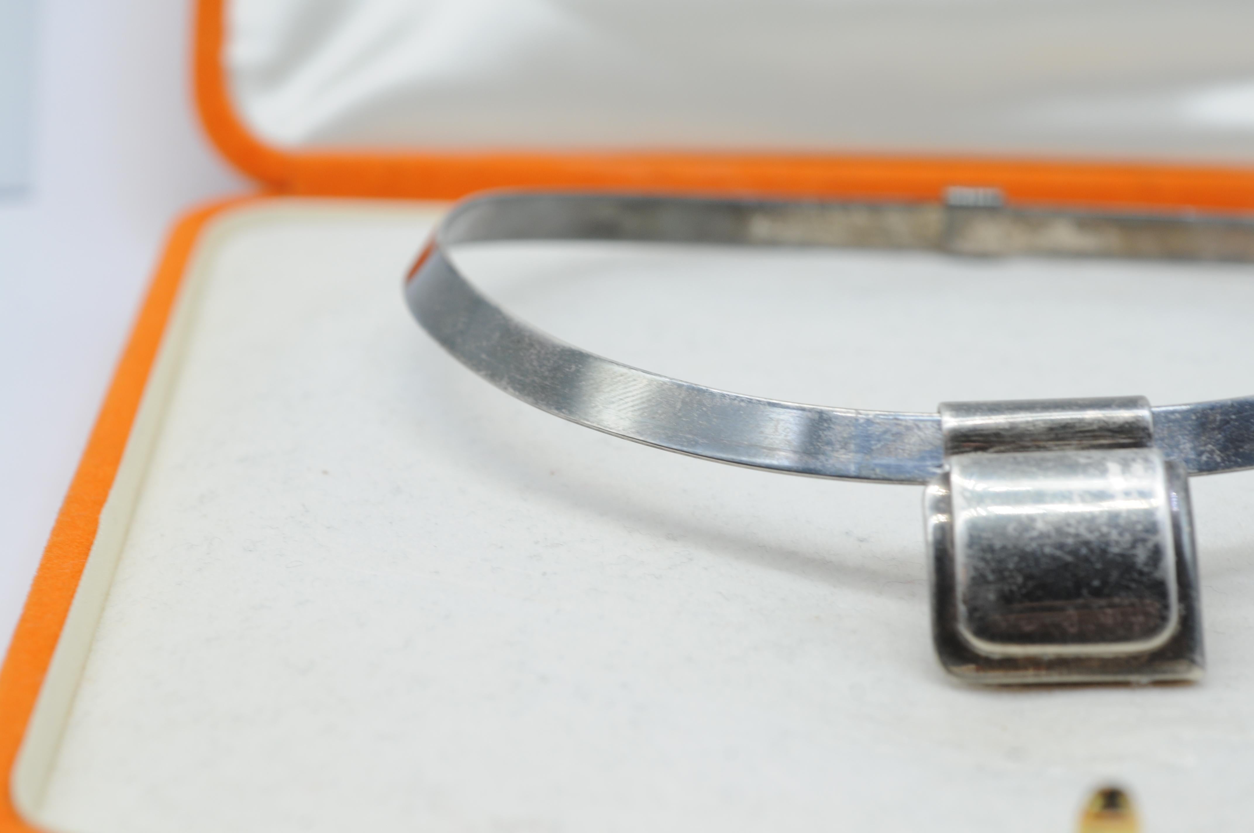 Collier vintage Hermès en argent Bon état - En vente à Berlin, BE