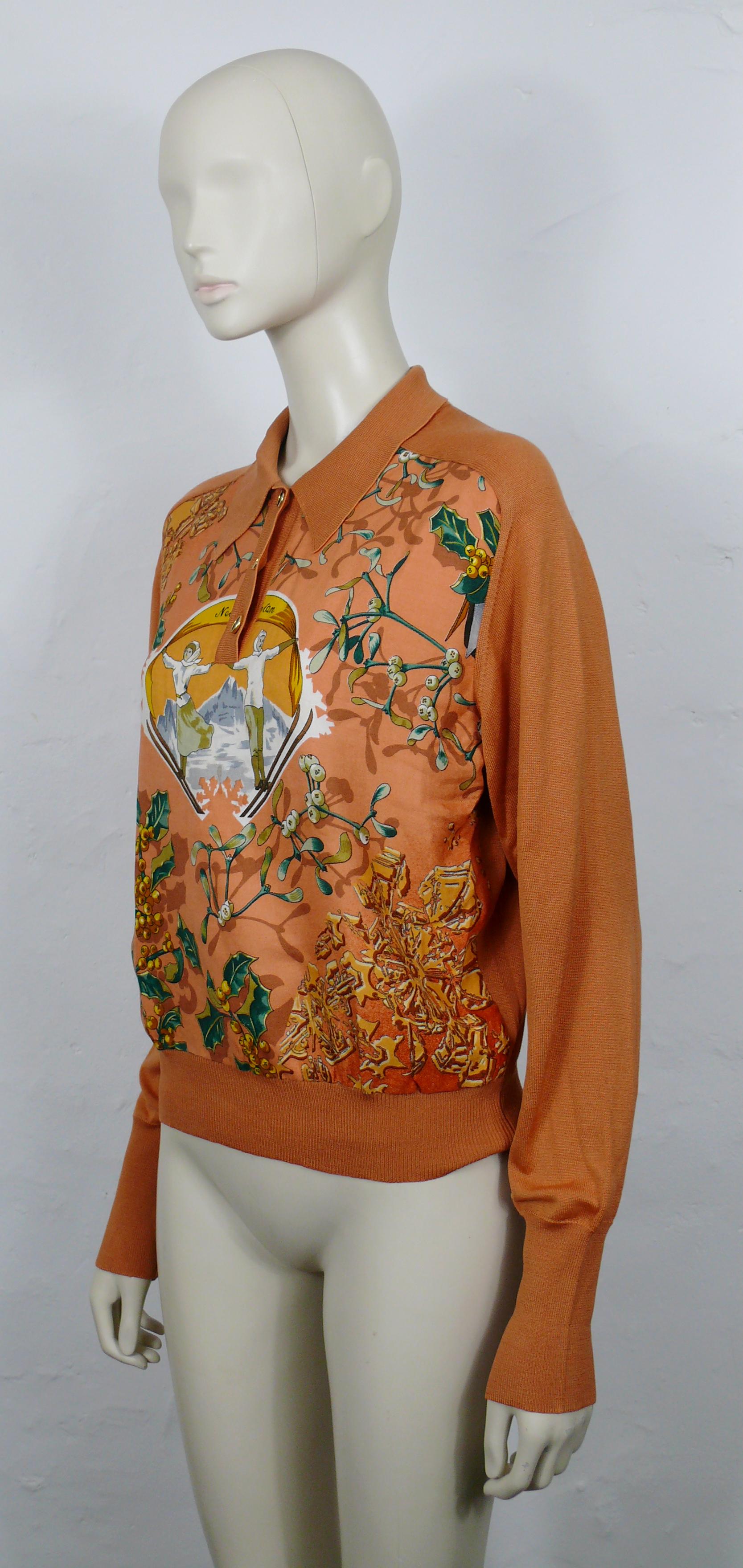 Women's or Men's HERMES Vintage Neige d'Antan Silk & Cashmere Sweater For Sale