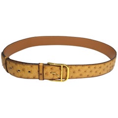 Hermes Vintage Ostrich Belt