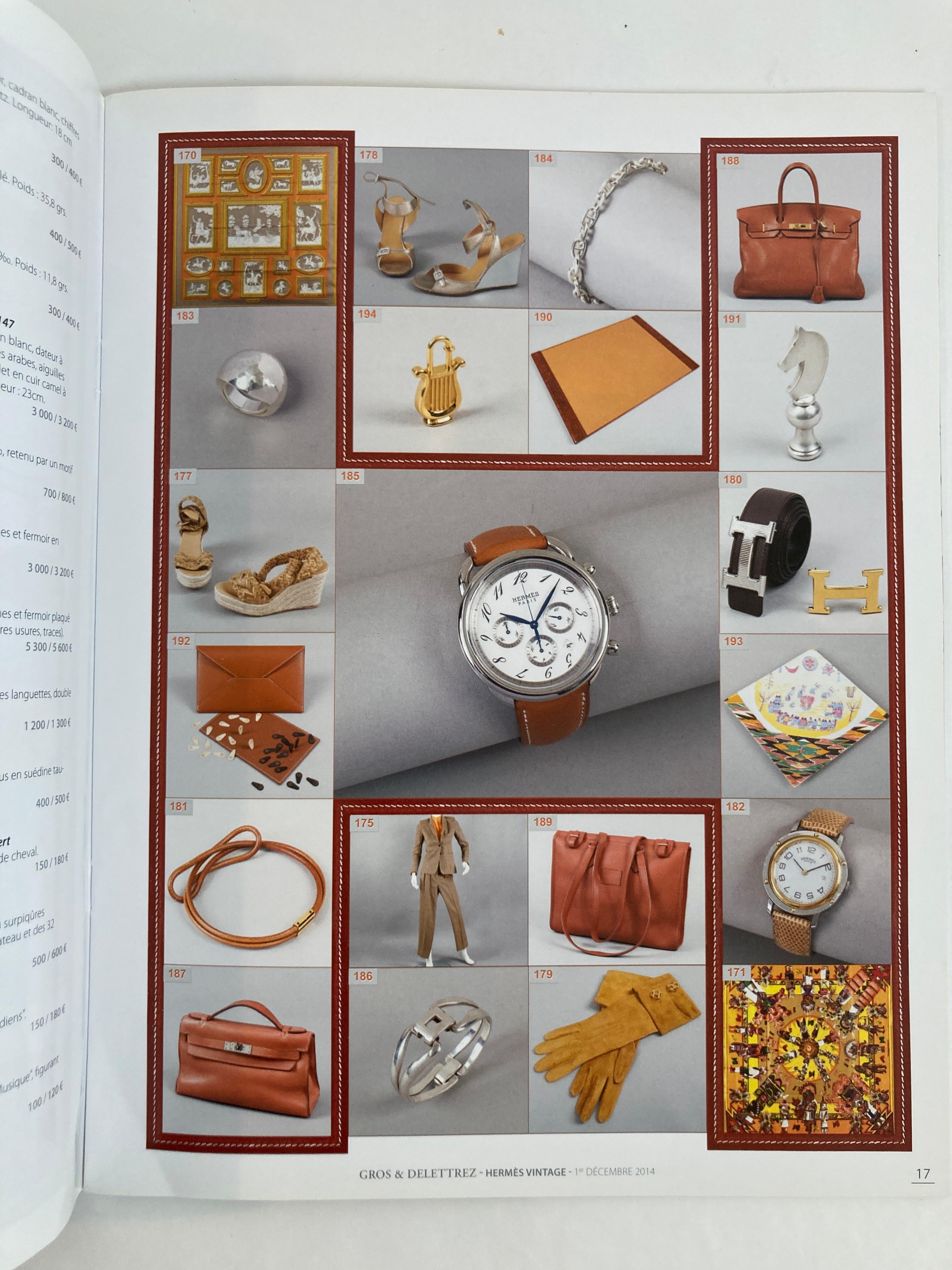 Women's or Men's Hermes Vintage Paris Auction Catalog 2014 Published by Gros & Delettrez For Sale