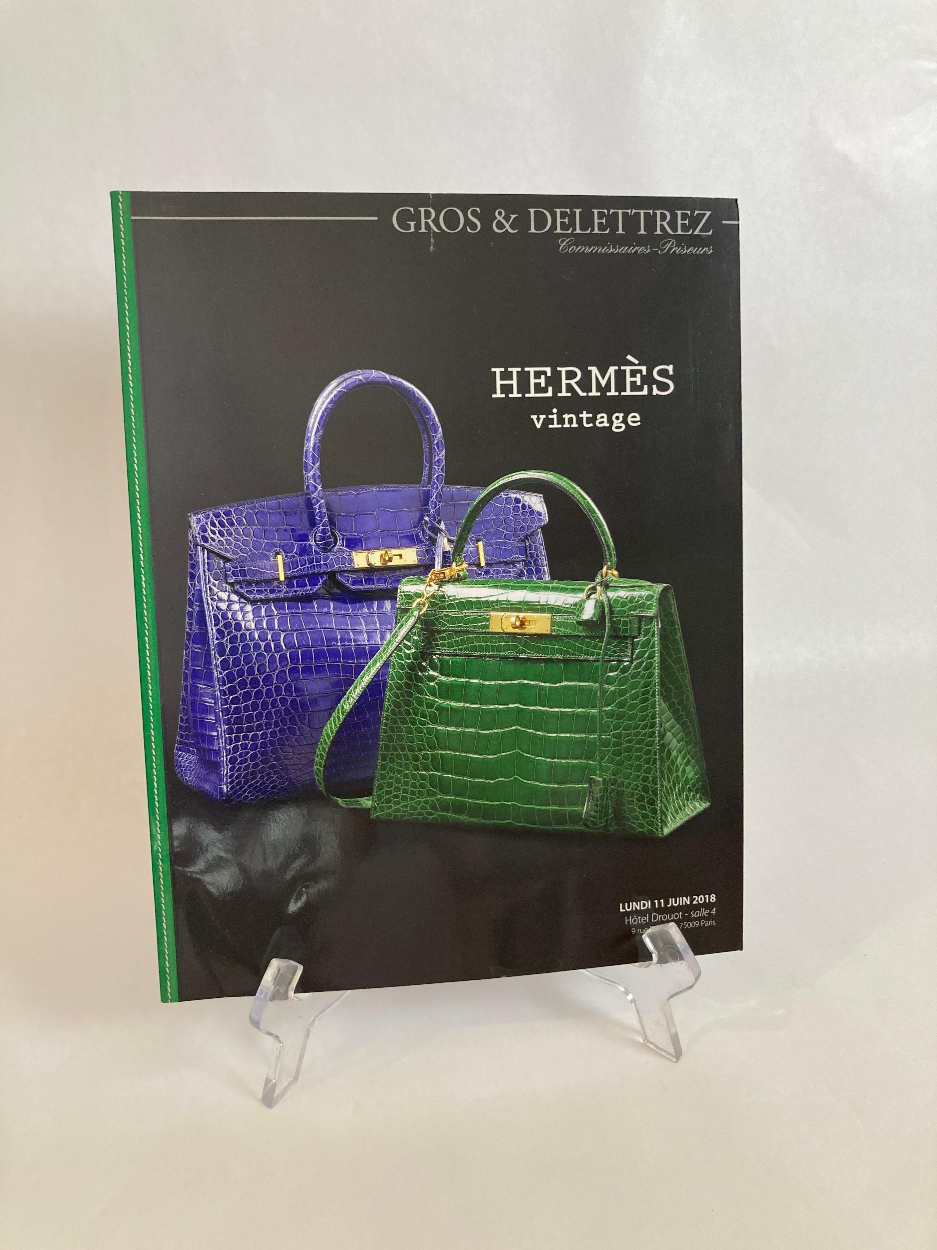 Hermès Vintage Pariser Auktionskatalog 2018 veröffentlicht von Gros & Delettrez (Grau) im Angebot