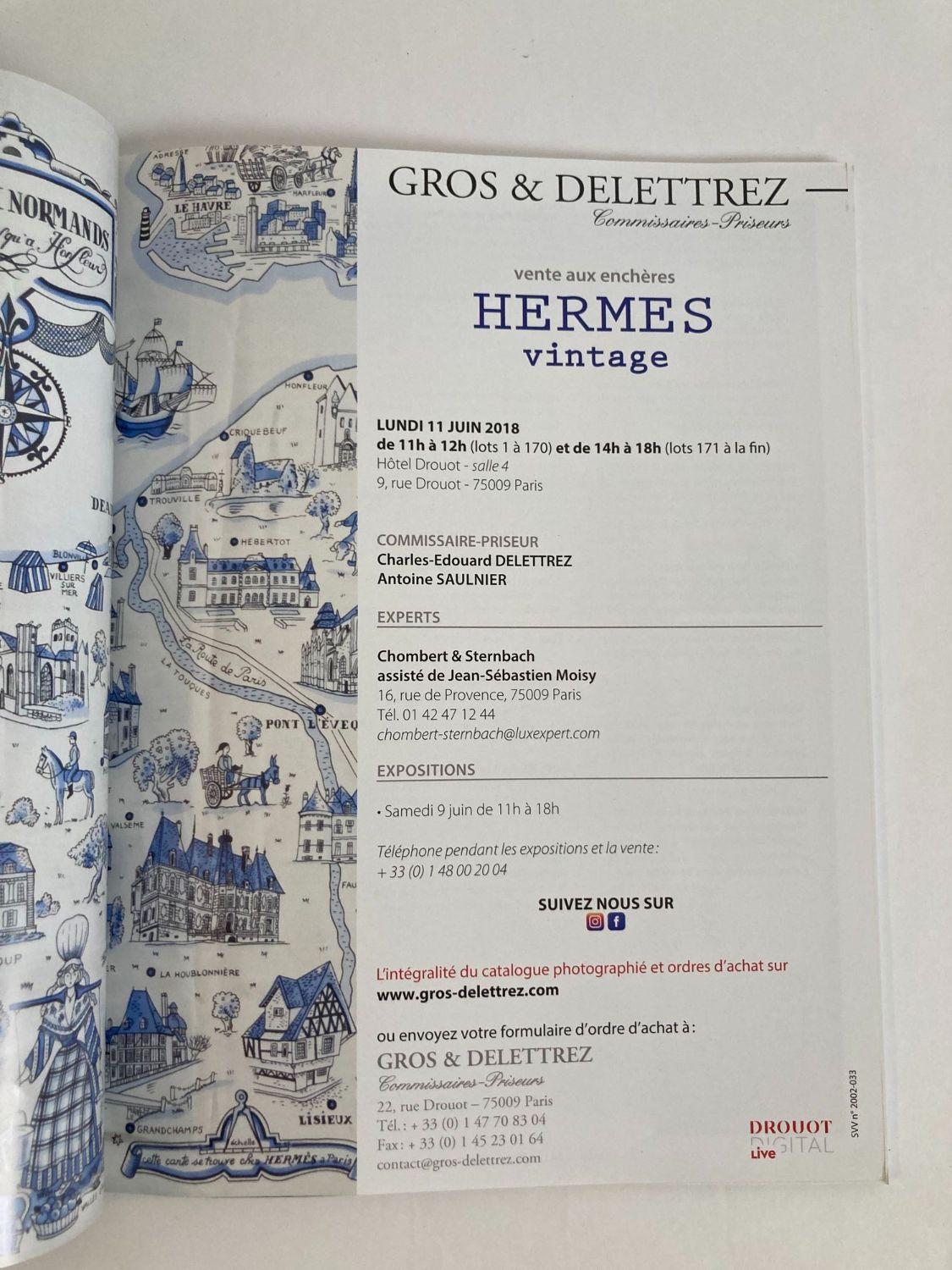 Hermes Vintage Paris Auction Catalog 2018 Published by Gros & Delettrez For Sale 1
